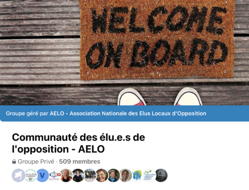 Evolution de notre groupe FB « Communauté des élu.e.s de l’opposition – AELO »
