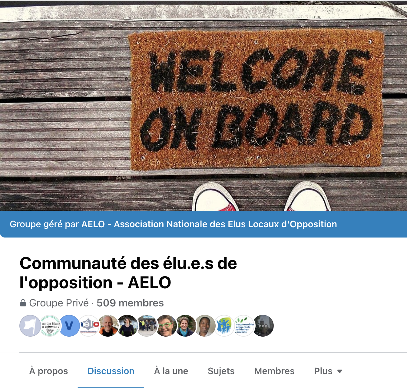 Evolution de notre groupe FB « Communauté des élu.e.s de l’opposition – AELO »