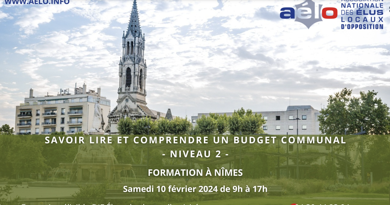 L’AELO à Nîmes pour notre formation  Budget  Niveau 2     —    Samedi 10 février 2024 !